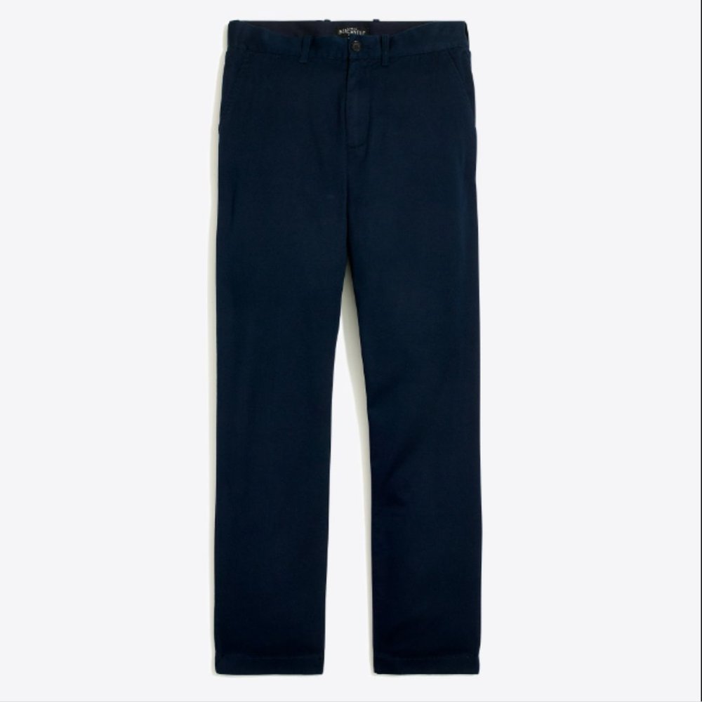 NWT J. Crew Straight Flex Mens Navy Blue Preppy Business Casual Chino Pants - Picture 3 of 3